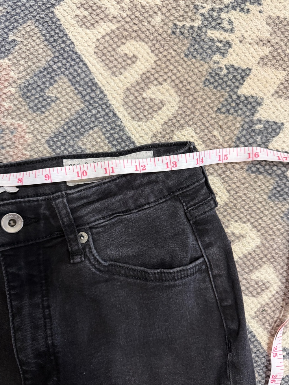 Nina High-Rise Black Women's Skinny Jeans Rag & Bone - Picture 11 of 13
